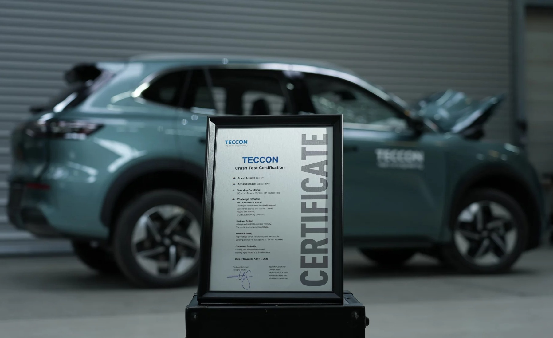 Certificado Geely EuroNCAP