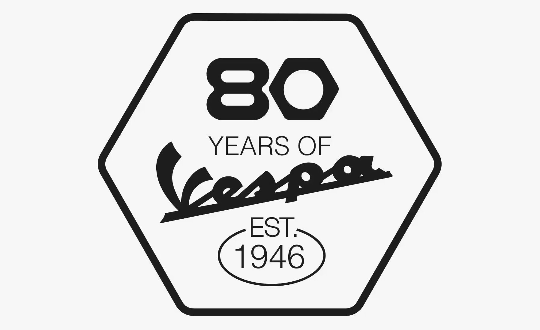 Logotipo Vespa 80 Aniversario
