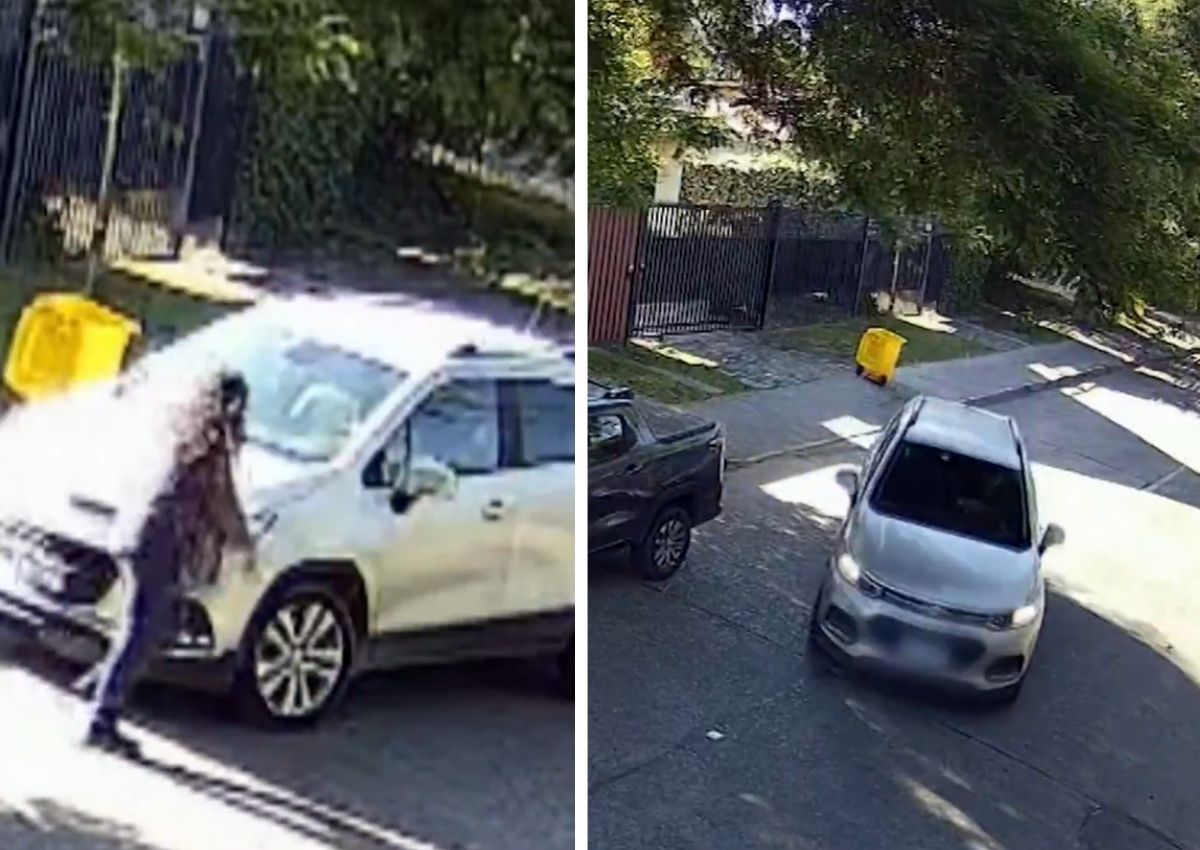 robo coche cubo de la basura