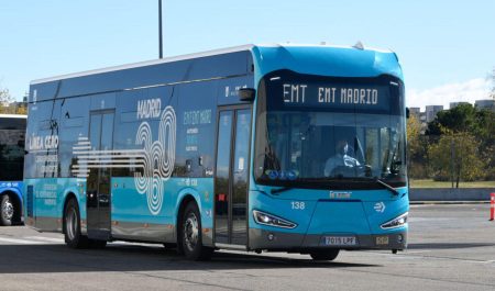 Un autobús de la EMT en Madrid.