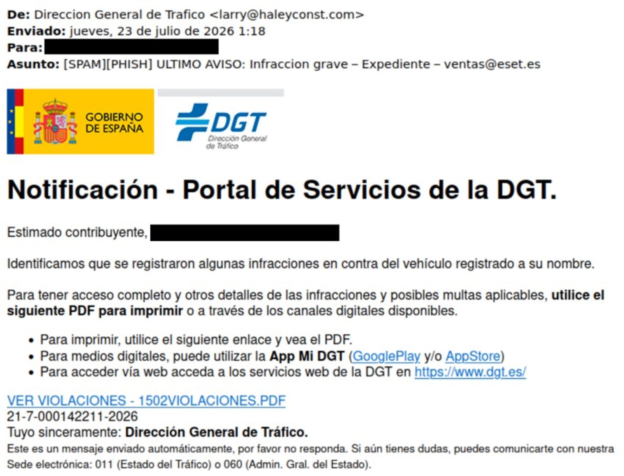 Fraude DGT