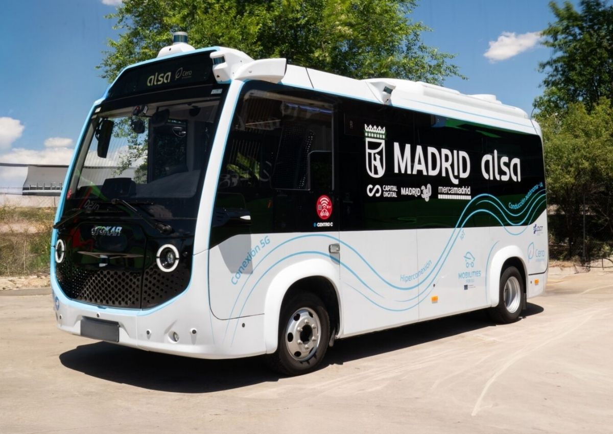 Nuevo autobús autónomo de Mercamadrid