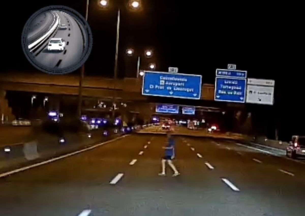 Peatón Barcelona carretera
