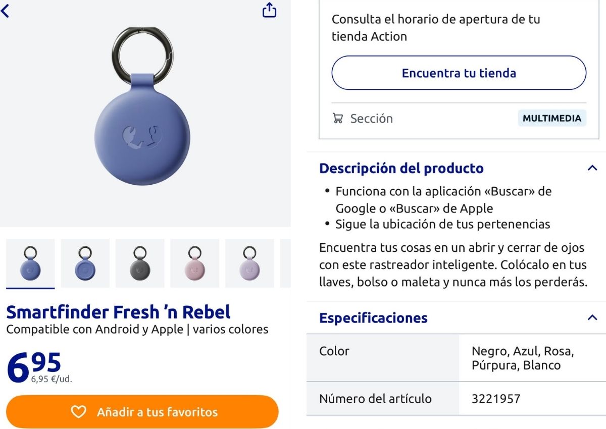Precio localizador coche Action