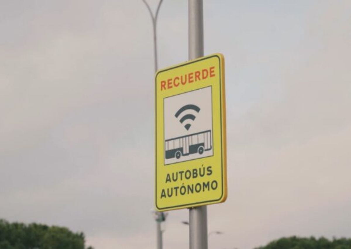 Señal de autobús autónomo de Mercamadrid
