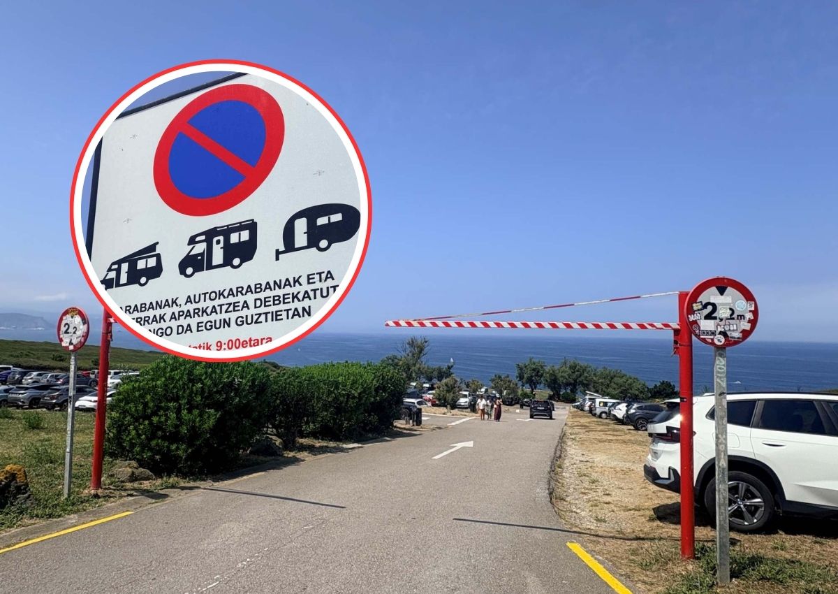 Señal prohibido aparcar caravanas