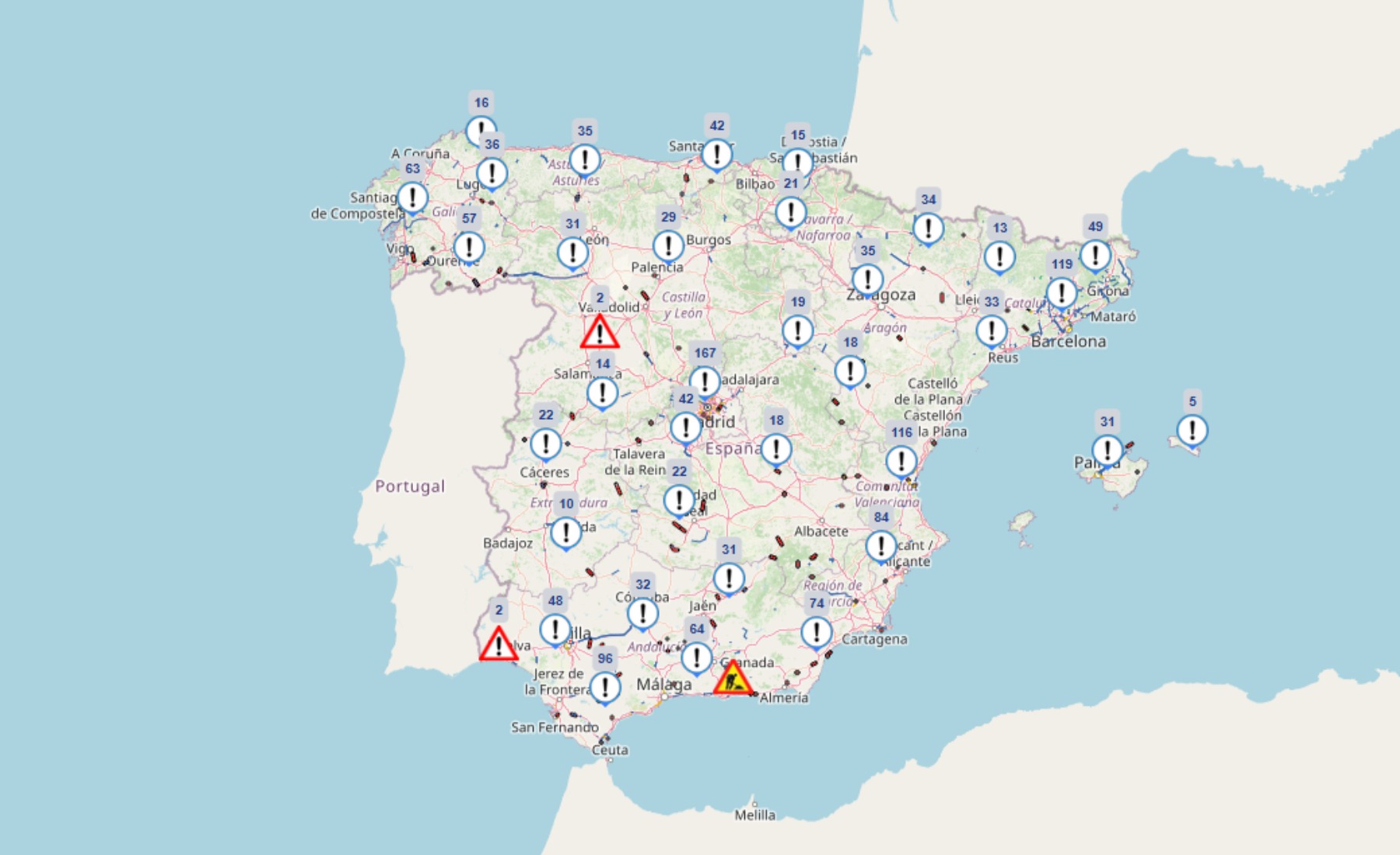 mapa DGT