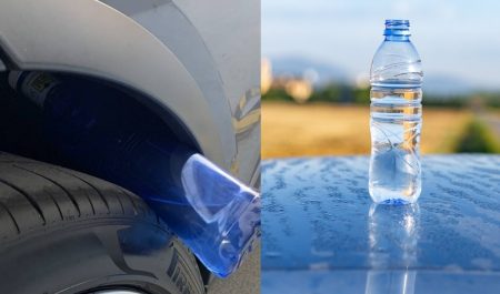¿Qué significa encontrar una botella de plástico en el techo de un coche o en una de sus ruedas? No siempre es una buena noticia
