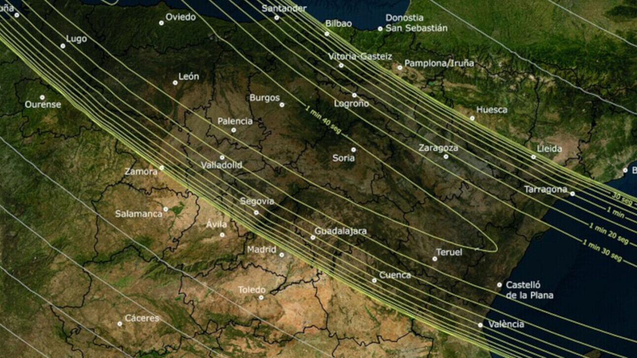 Mapa del eclipse
