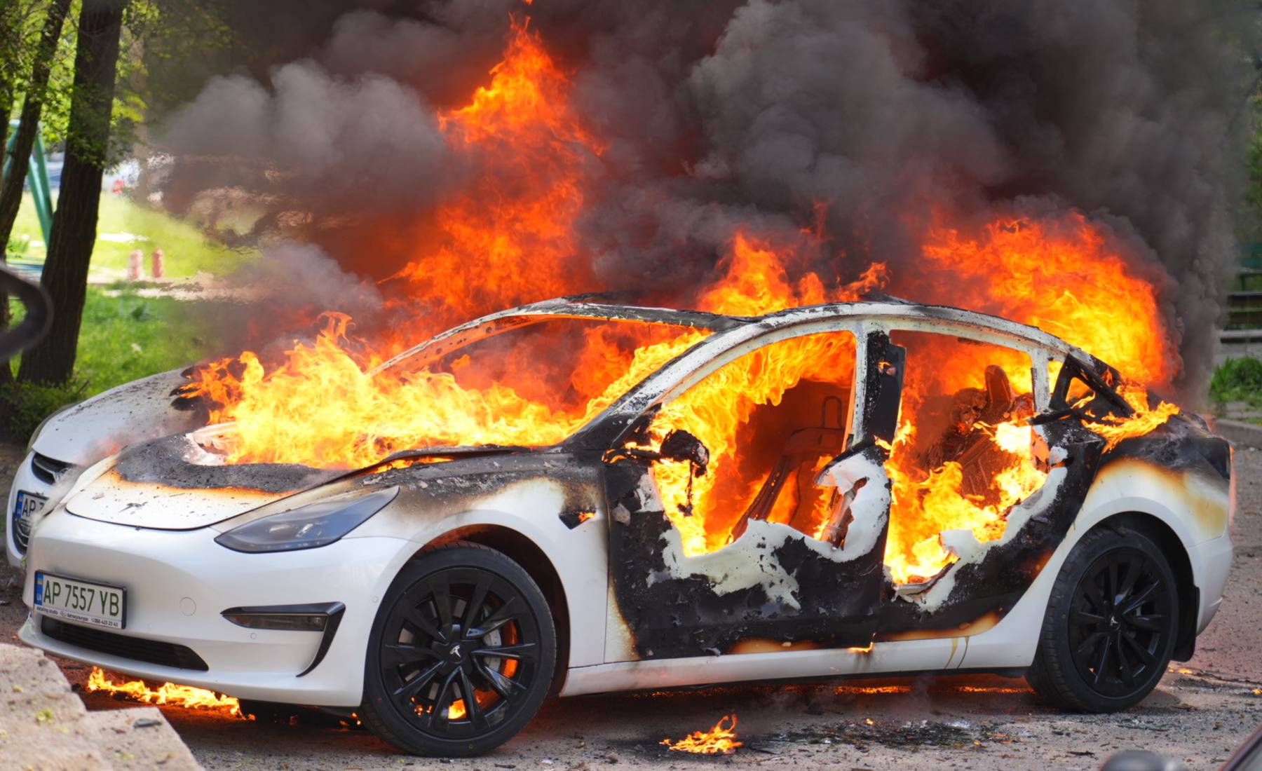 Incendio coche eléctrico