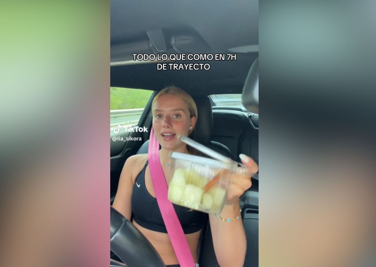 Lia Sikora comida coche