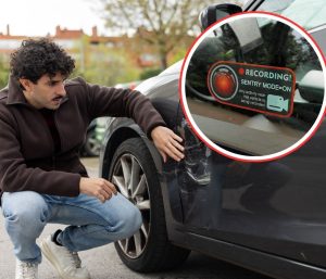 Pegatina cámara Tesla