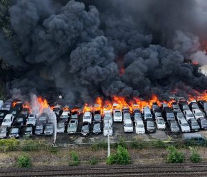 incendio coches Francia