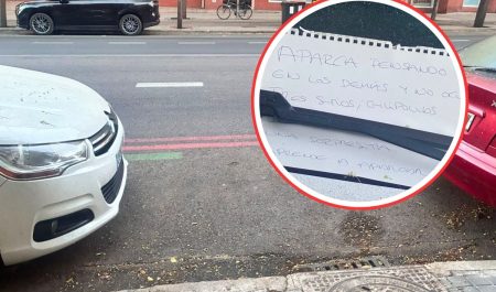 nota coche mal aparcado Madrid