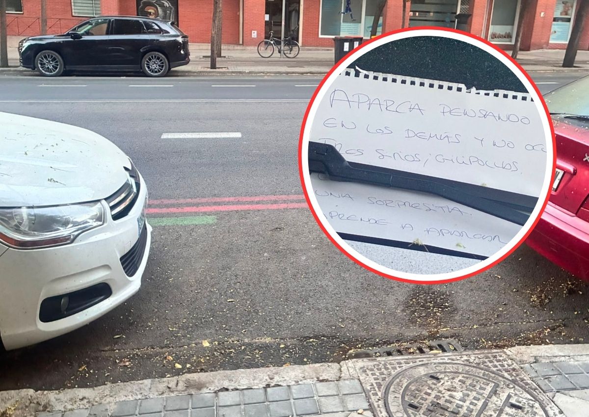 nota coche mal aparcado Madrid
