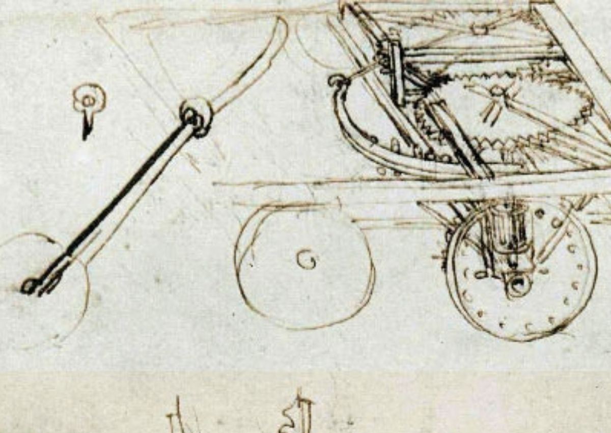 Leonardo da Vinci imaginó un vehículo autónomo hace más de 500 años: así era su carro autopropulsado