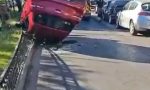 Acaba con el coche volcado en una calle de Alcorcón y la Policía descubre lo que había detrás del accidente