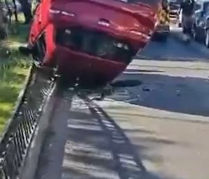 Coche volcado Alcorcón