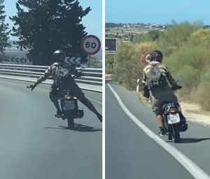 Conducción temeraria motorista