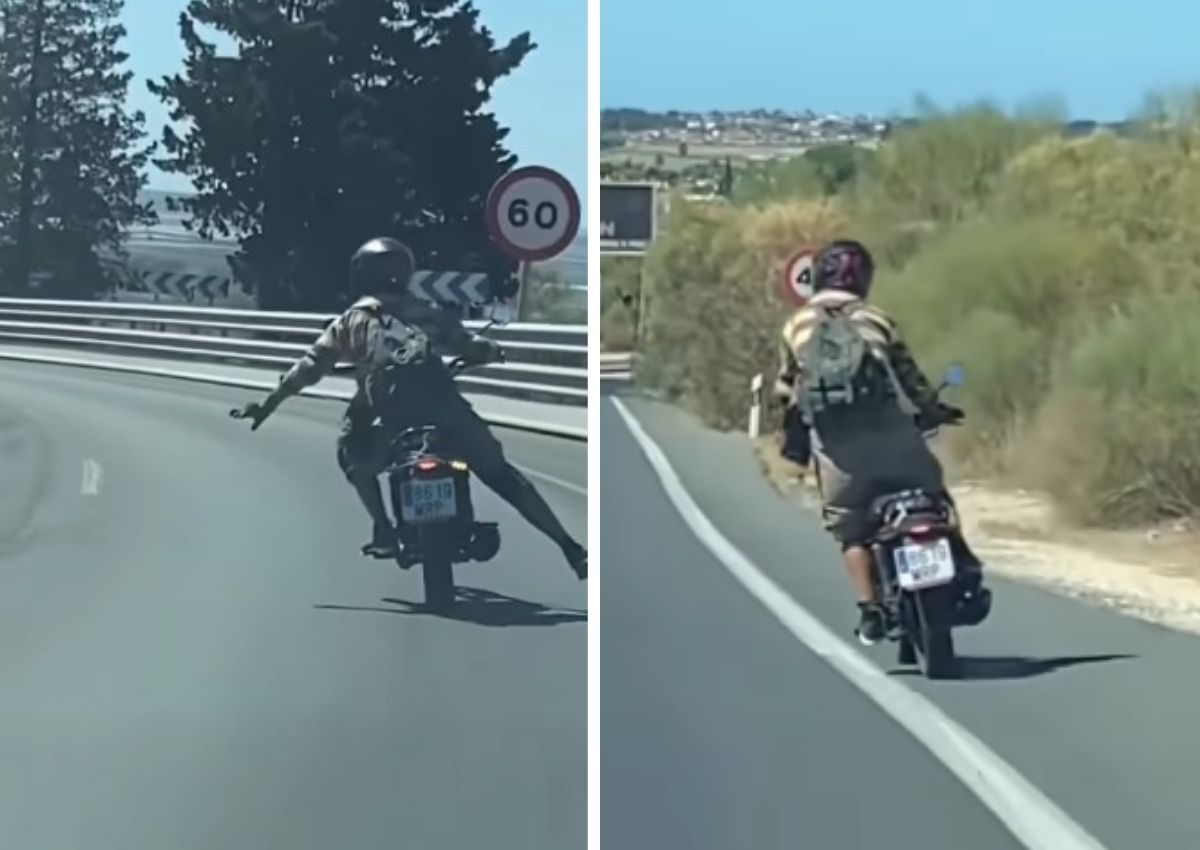 Conducción temeraria motorista