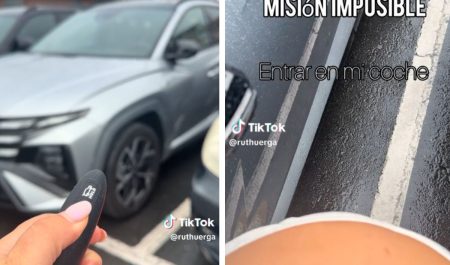 Embarazada Hyundai Tucson aparcar