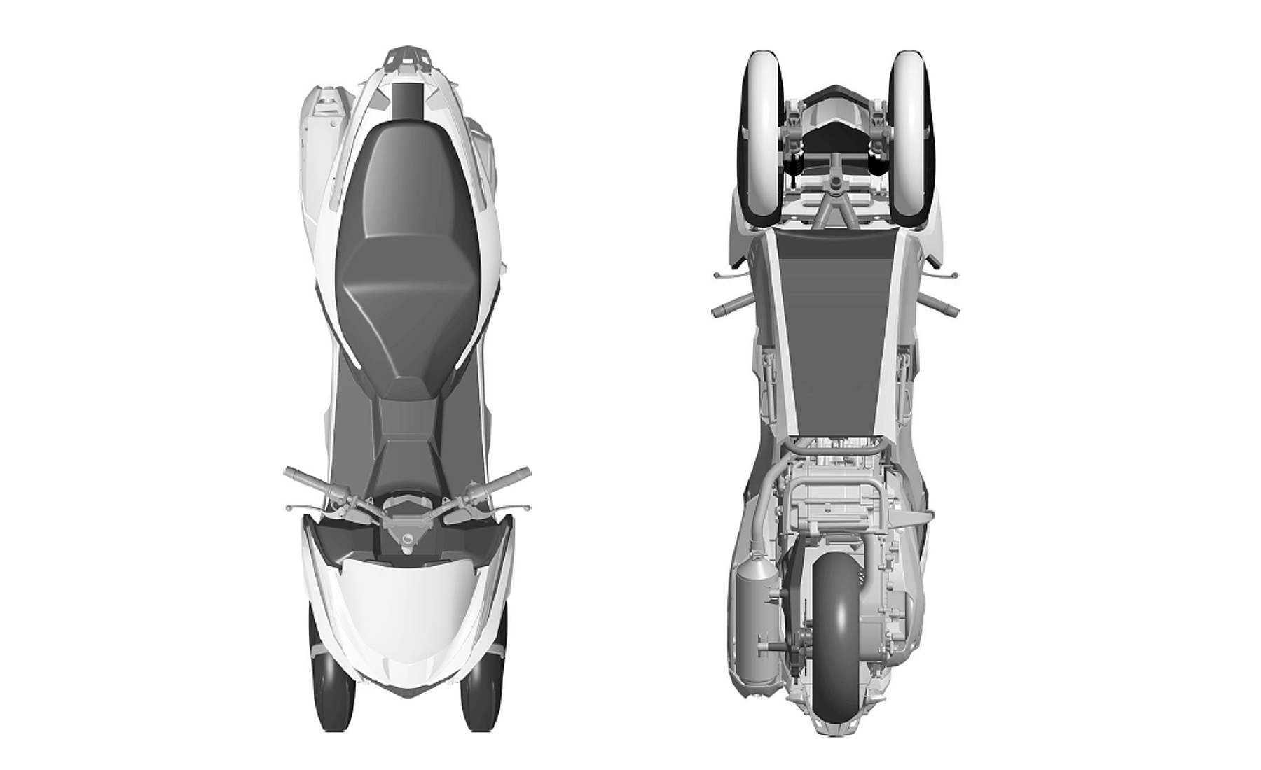 Patente nuevo escúter Kymco tres ruedas