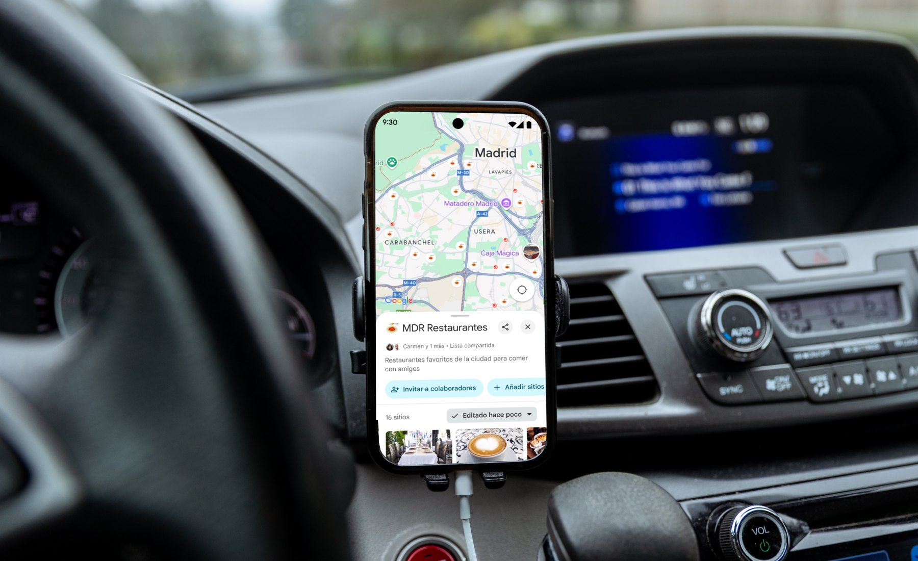Google Maps soporte coche
