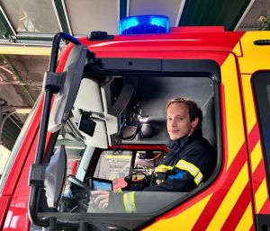 Mario Manzanares. bombero conductor Madrid en la Bomba Urbana Pesada (BUP)