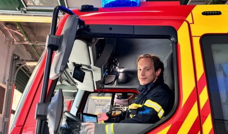 Mario Manzanares. bombero conductor Madrid en la Bomba Urbana Pesada (BUP)