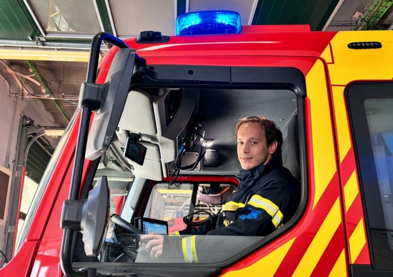 Mario Manzanares. bombero conductor Madrid en la Bomba Urbana Pesada (BUP)