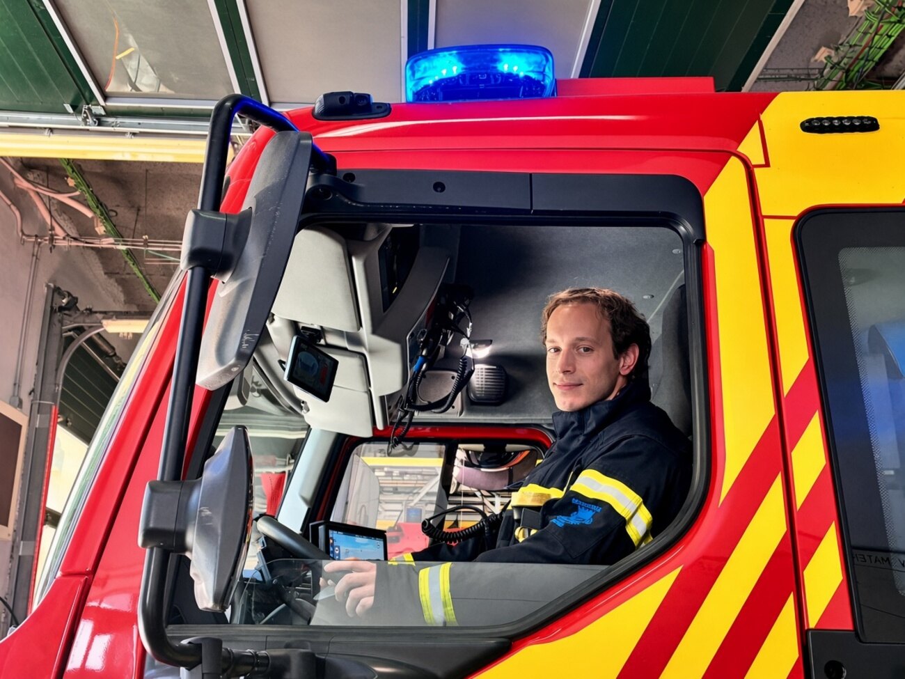 Mario Manzanares. bombero conductor Madrid en la Bomba Urbana Pesada (BUP)