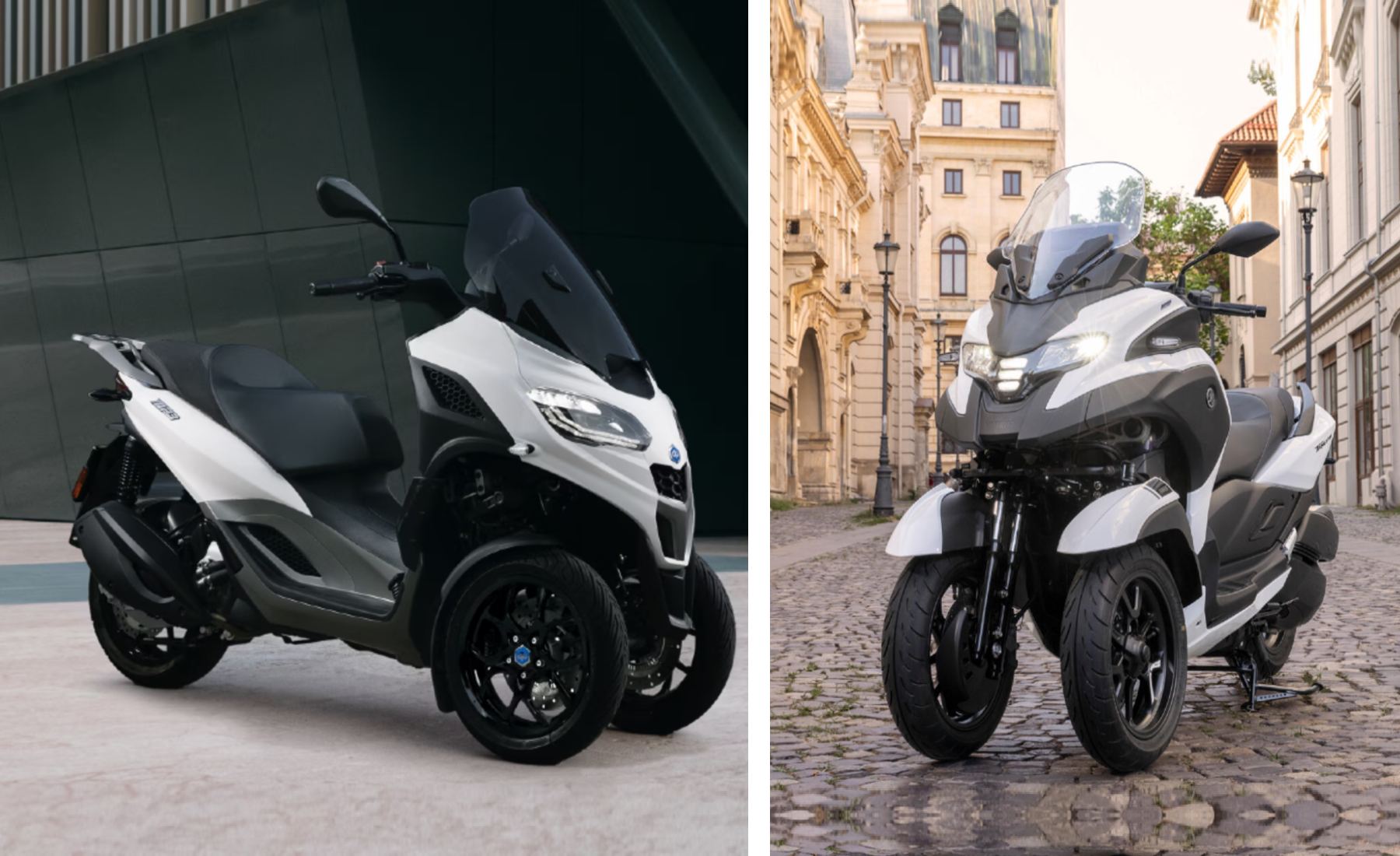 Piaggio Mp3 y Yamaha Tricity
