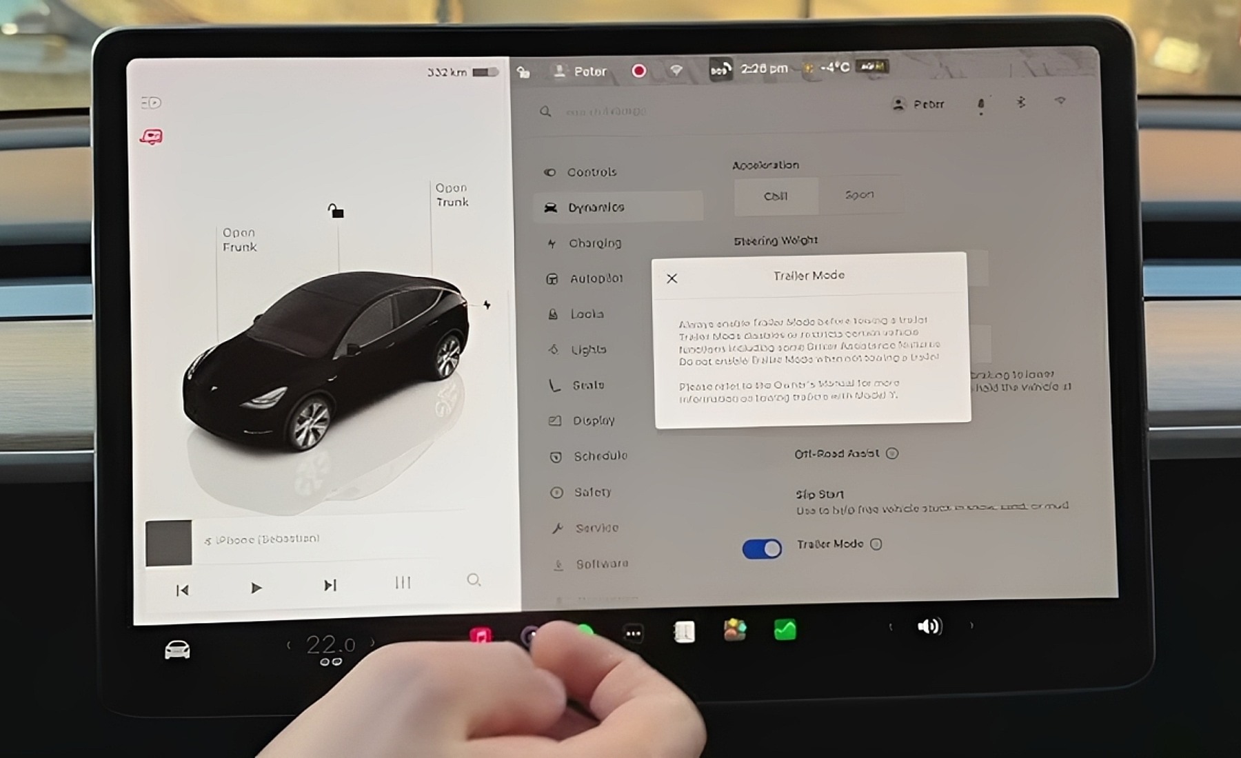 Tesla modo remolque