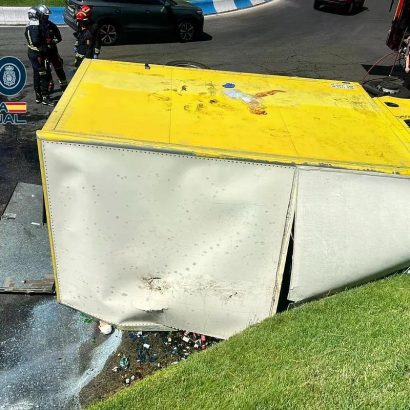 Minutos de terror en Madrid sur: intentó robar un camión de Mahou y arrollar a los agentes y luego volcó, pero eso no fue lo peor