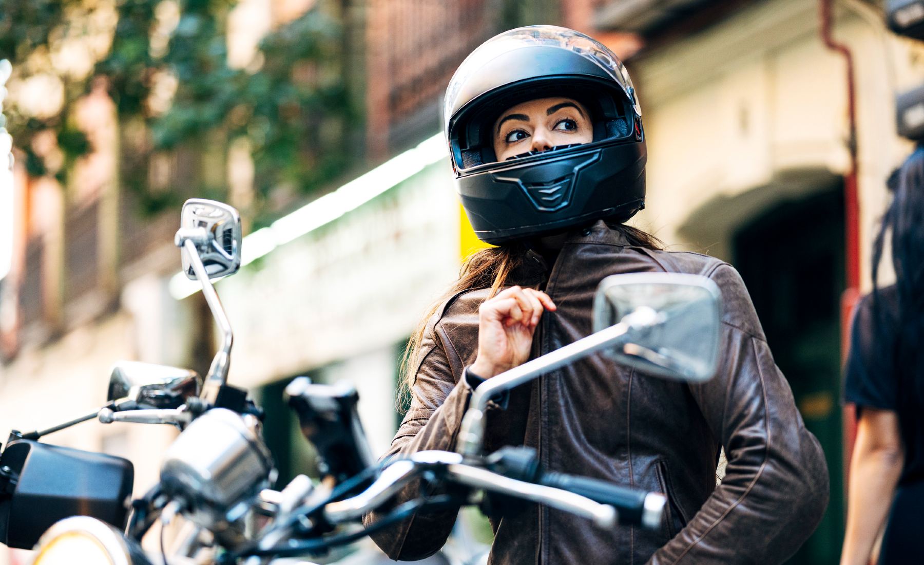 Chaqueta moto chica