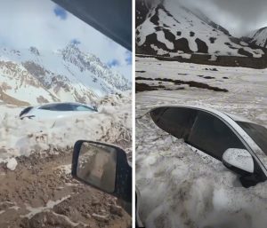 Coche perdido en la nieve chile