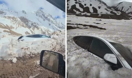 Coche perdido en la nieve chile