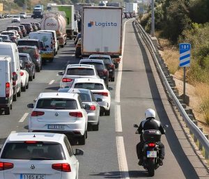 Moto arcén autopista