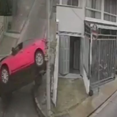 Al bajar una pronunciada pendiente le ocurrió algo imprevisto: si ves el video no te lo vas a creer