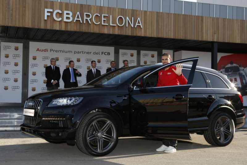 Los Audi de los jugadores de Real Madrid y F.C. Barcelona