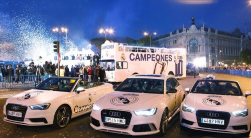 Audi celebró la Décima con el Real Madrid en Cibeles