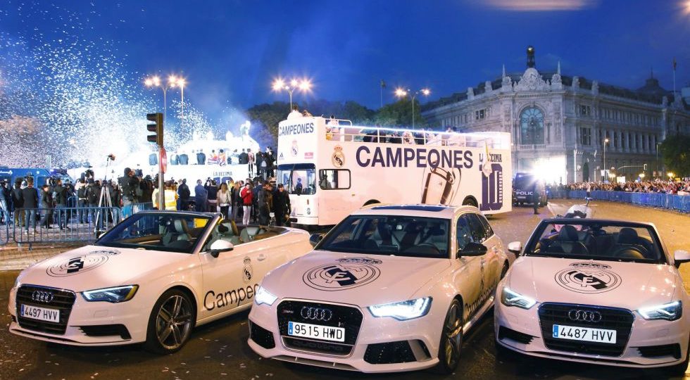 Audi celebró la Décima con el Real Madrid en Cibeles