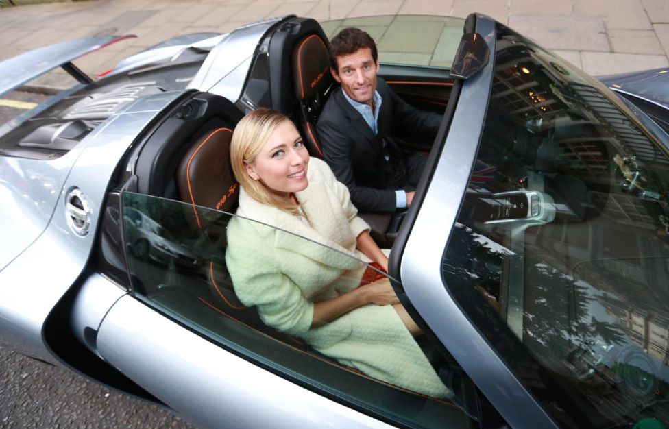Sharapova y el Porsche 918 Spyder en Wimbledon