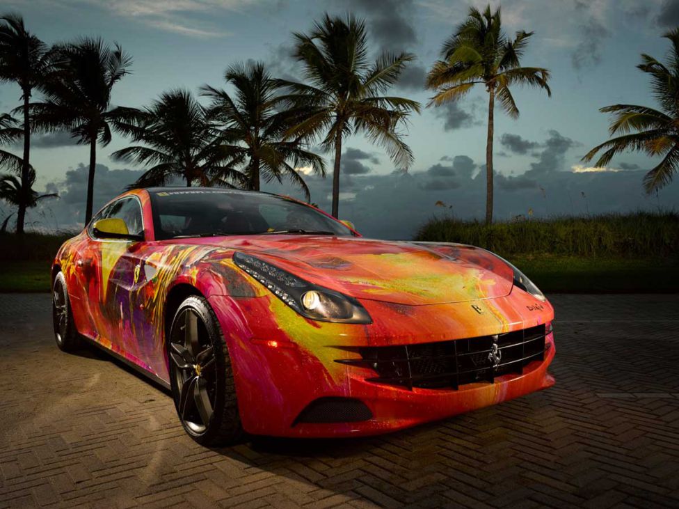 Arte sobre un Ferrari FF