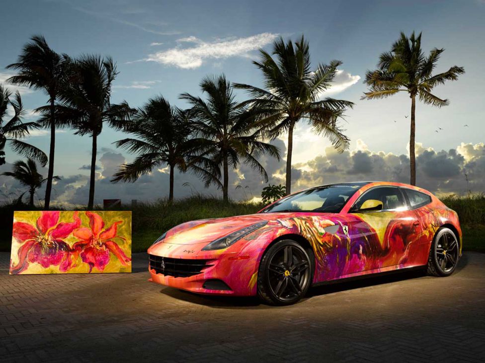 Arte sobre un Ferrari FF